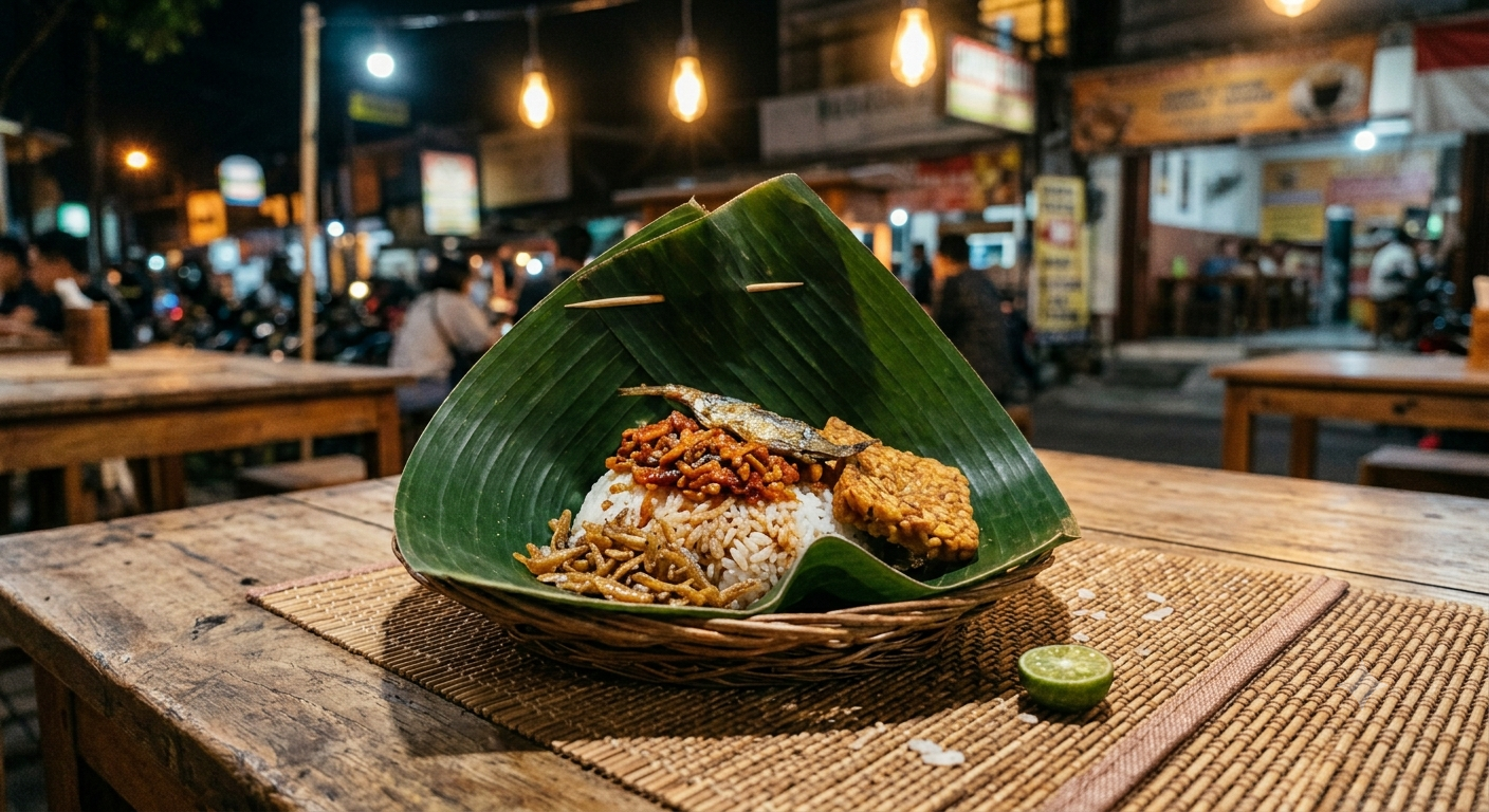 Nasi Kucing Lauk Lengkap